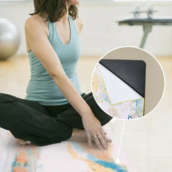 Tipărite Polar Fleece Yoga Mat Prosop Anti-Alunecare Grip Sudoare Absorbant Yoga Prosoape de Călătorie Portabil Pilates Mat Acoperire 183*65cm