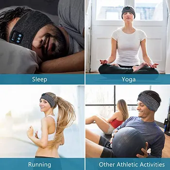 Sport Căști Fără Fir Bluetooth Muzica De Funcționare Bentita Căști Masca De Dormit Hands-Free Built-In Speakders