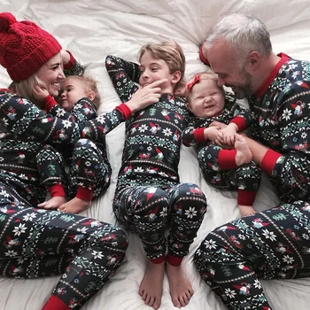 Familia De Craciun Set De Pijama Calde Adult Copii Fete Băiatul Mami Pijamale Pijamale Mama Fiica Haine De Potrivire De Familie Utilaje