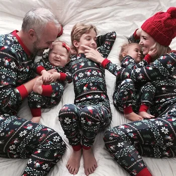 Familia De Craciun Set De Pijama Calde Adult Copii Fete Băiatul Mami Pijamale Pijamale Mama Fiica Haine De Potrivire De Familie Utilaje