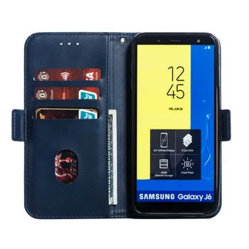 Portofel din Piele de Caz Pentru Samsung Galaxy J5 J3 J2 J4 Pro Prim-2018 2017 plus Capac Flip-J330 J337 J530 J400 Grang Prim-Pro Coque