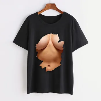 Femeii Plus Dimensiunea Piept Mare T-Shirt Shirt Scurt SleeveT-Tricou Tricou Top femela de moda cu Maneci Scurte camisetas mujer