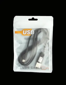 100buc alb de Plastic cu fermoar pachetul de vânzare cu Amănuntul geanta Pentru iphone samsung telefon mobil Accesorii cablu USB încărcător de ambalare sac