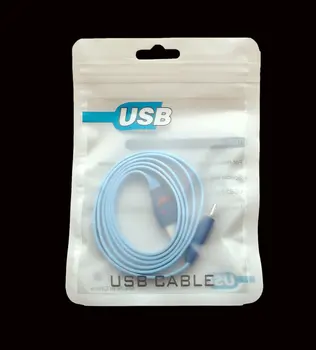 100buc alb de Plastic cu fermoar pachetul de vânzare cu Amănuntul geanta Pentru iphone samsung telefon mobil Accesorii cablu USB încărcător de ambalare sac