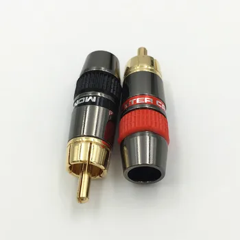 40Pcs Cupru RCA Mufă Cablu Audio de sex Masculin Lipire Conector pentru Cablu 8MM
