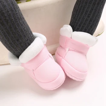 Cald Nou-născut Copilul Cizme de Iarna Prima Pietoni copii Fete Băieți Pantofi cu Talpă Moale de Blană de Zăpadă Papuceii pentru 0-18M#3