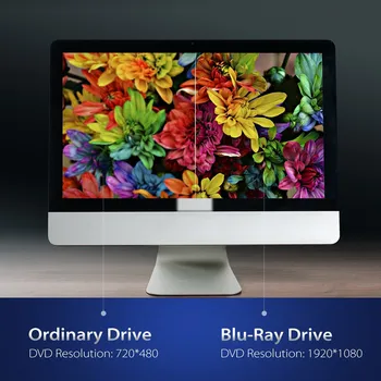 Extern Bluray Drive Usb 3.0, Unitatea Optica Bd-Rw Writer Writer Portatil Extern Blu-Ray Player Cd/Dvd-Rw Pentru Pc/Laptop/Apple
