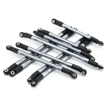 10BUC Metal RC Link-uri Superioare + Inferioare Hidraulic Sasiu Link-ul de Set Cu Tijă de Plastic End Pentru 1/10 AXIAL SCX10 II 90046 RC Șenile Mașină