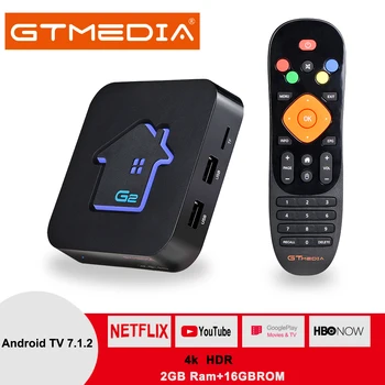 Nava din Brazilia Spania GTmedia G2 s905W Android 7.1 TV Box 2GB 16GB WiFi încorporat Set Top Box Suport GTplayer Caseta de TV 4K HD
