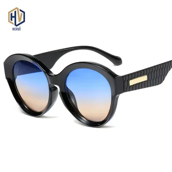 2020 ochelari de Soare Noi Femeile de Moda Gradient Mare Balama Ambarcațiuni Oglindă Picioare Rotunde Ochelari de Soare de sex Masculin Valul UV400