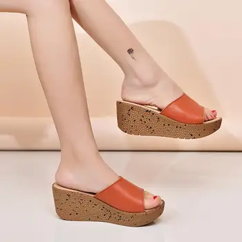 2020 noi de vara pentru femei papuci de potrivire a culorilor sintetice jos panta cu casual confortabil sălbatic cuvânt papuci de casă șocant pret
