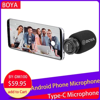 BOYA BY-DM100 MICROFON Stereo Digital de Telefon Microfon Condensator Android Înregistrare Microfon de Tip C Port pentru Înregistrarea Interviu USB
