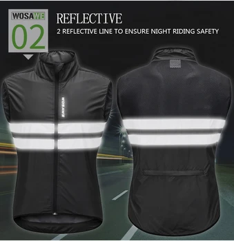 WOSAWE Ciclism Vesta de Vizibilitate Mare Reflectorizante, Vestă de Siguranță Noaptea de Echitatie Motocicleta Jacheta Vesta Verde M-3XL