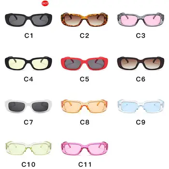 Noua Moda Dreptunghi ochelari de Soare pentru Femei Brand Designer Retro Mic Pătrat Ochelari de Soare de sex Feminin Bomboane de Culoare Eyewears UV400 Oculos