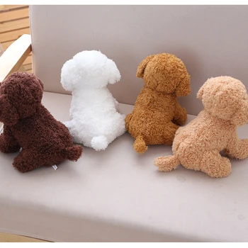 1buc 18CM Simulare Câine Moale Umplute, Jucării de Pluș de Animale de Pluș Câine Păpuși Catelus Drăguț Jucării, Cadouri Pentru Copii, Copii, Copil