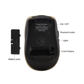 Bluetooth Wireless Mouse-ul Creative Ergonomic Jocuri Mause 1600 DPI Optic cu 6 Butoane Computer Portabil Soareci Pentru Xiaomi PC Laptop