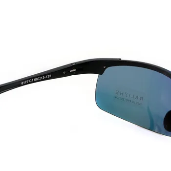 RALIZHE Barbati Polaroid ochelari de Soare Polarizat Aluminiu Magneziu Sport Retro Dreptunghi Ochelari de Soare Albastru Oglinda de Conducere UV400