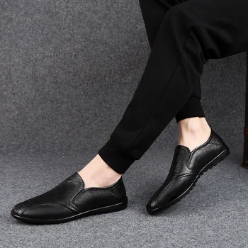 Mare dimensiune 47 de Barbati din Piele pantofi Mocasini Slip-on Mocasini de Cusut Design Masculin Respirabil mocasini, balerini Pantofi de Vara pentru bărbați L5