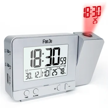 Proiectie Ceas cu Alarmă cu Temperatura și Timpul de Proiecție/Încărcător USB/Interior, Temperatură și Umiditate Ceas de Birou
