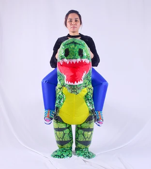 Halloween Copii Adulți Plimbare pe Dino Gonflabile Costume de Dinozaur Cosplay Costum Carnaval de Crăciun Rochie de Petrecere Joc de Rol Costum