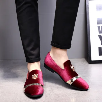 Stil European barbati pantofi de nunta domn de afaceri clasic pantofi din piele mata pantofi pentru bărbați Tigru de aur cataramă pantofi casual