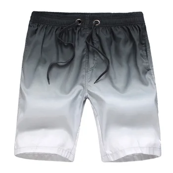 Loozykit Bărbați Pantaloni Scurți De Plajă Swimwears Vara Trunchiuri De Înot Cu Apă Lenjerie Sport Gradient Casual De Dimensiuni Mari Elastic Sportswears
