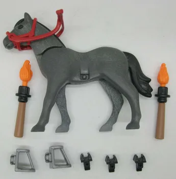 Playmobil Geobra Cal Gri si Torță figurina jucarie de Colectie A74B