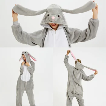 Noul Unicorn Onesies Unisex Totoro Kigurumi Animal Pijamale pentru Femei Adulți Cald Iarna Sleepwear Anime Costume de Desene animate Salopeta