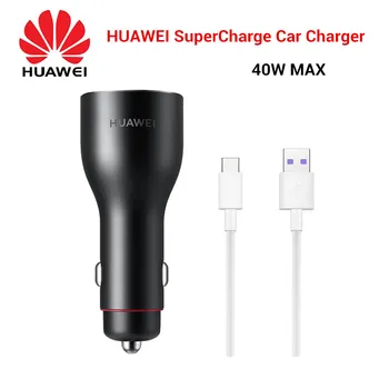 HUAWEI Supraîncărca Incarcator Auto Max 40W Super Charge Adaptor Dublu USB 5A Tip C Cablu pentru HUAWEI Mate30 Mate20 PRO Mate20