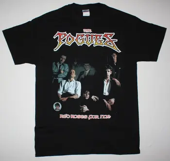The Pogues Trandafiri Rosii Pentru Me84 Irish Punk Rock Folk Macgovan Noul Negru T Shirt