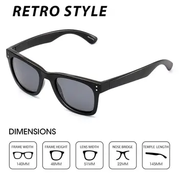 CAXMAN Tr90 Polarizat ochelari de Soare pentru Barbati Femei Pătrat Cadru de Conducere Ochelari de Soare Stil Retro Clasic