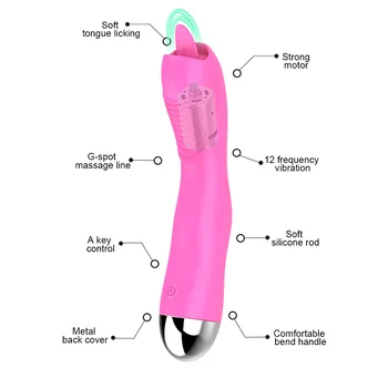 Limba Vibrator Pentru femei Jucării Sexuale San Mamelonului Clitoris Lins Limbă Vibrator Magic Wand Sex Oral Jucărie Pentru Adulți Masturbator