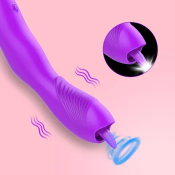 Limba Vibrator Pentru femei Jucării Sexuale San Mamelonului Clitoris Lins Limbă Vibrator Magic Wand Sex Oral Jucărie Pentru Adulți Masturbator