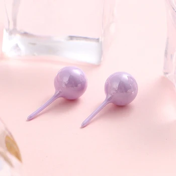 5pcs/Set 8mm cu Bile Ceramice Stud Cercei Stil Simplu Roz Violet Alb Negru Bomboane Ceramice Acupunctura Urechii Cercei Pentru Femei