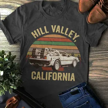 Hill Valley T-shirt, Înapoi În Viitor Tricou, Marty Mcfly, Deal, Vale, Clasic, Tricouri Barbati din Bumbac Tricou