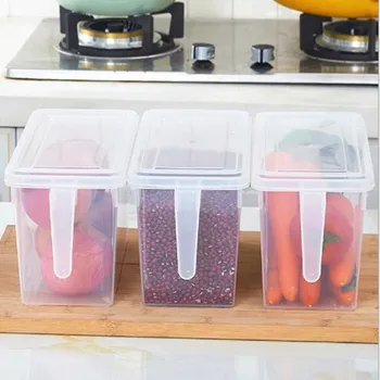 Frigider Alimente Compartimente de Depozitare Recipiente cu Capac pentru Bucatarie Frigider Cabinet de Stocare Congelator Cutie Organizator