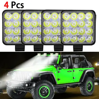4buc LED-uri Auto Bara Worklight Offroad 48W lampa de Lucru 12V Lumina Interioara LED-uri 4x4 de CONDUS Tractoare Faruri lumina Reflectoarelor pentru Camioane ATV-uri