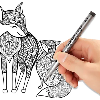 Motorola Pen Set Impermeabil Pigma Markeri 005 01 02 03 04 05 06 08 Perie Microni Stilou Pentru Desen Pictură Artă