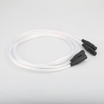 Audiocrast A27 Hifi XLR Cablu Hi-end argint pur, Placat cu 5N OCC cablu Hifi 2 XLR de sex Masculin la 2 XLR de sex Feminin Cablu linie de Echilibru