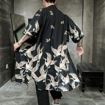 Oamenii samurai costum de haine kimono jacket mens kimono yukata haori Plus Dimensiune Yukata haori barbati cardigan Lung chimono Japonez