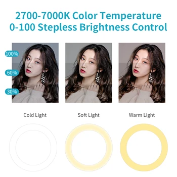 18 inch LED Lumină Inel 45cm Estompat Selfie Lampa Cu Trepied Titularii de Telefon Stand de Fotografie de Iluminat Kituri Pentru Video Live Tiktok