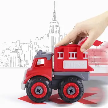 IPlay, iLearn Copii de Pompieri Camionul de Jucarii, Ia în Afară de Asamblare a Juca Stabilit, de Învățământ Scara de Salvare Vehicule de jucărie W/ Șurubelniță