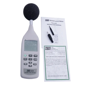 TES-52A Digital Sound Level Meter 26dB to130dB Zgomot Tester Metru