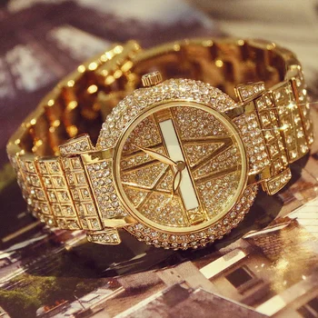 2020 Diamant de Lux Femei Ceas de Aur de Moda Brățară din Oțel Inoxidabil Încheietura Ceasuri Data Ceas relogio feminino Cuarț Ceas