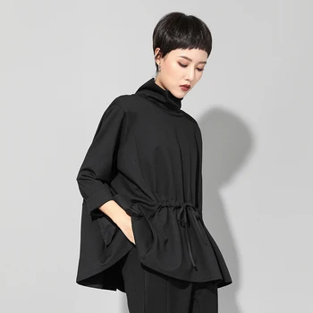 Vintage 2021 Maneca Lunga Guler bluza Femei Vrac supradimensionate moda femei jachete