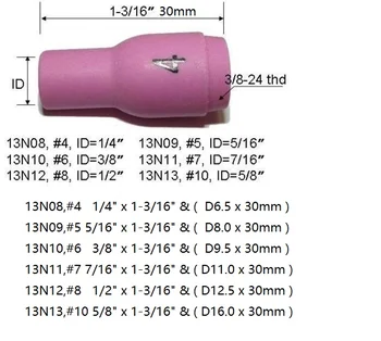 TIG KIT de Alumină Duze & Collet Organisme Consumabile Accesorii se Potrivesc Torta TIG WP SR PDA DB 9 20 25,53 PK