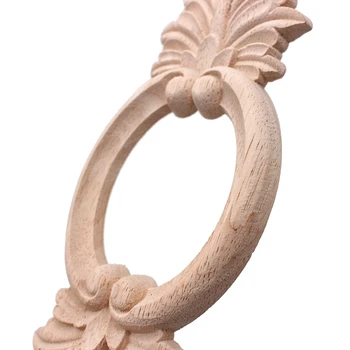 VZLX Decorative Nevopsite Lemn de Stejar Sculptat Val de Flori Onlay Decal Colț Aplicatiile pentru Vintage de Craciun Sculpturi in Lemn