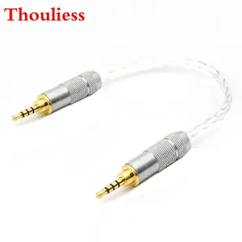 Thoulies DIY HIFI 7N-OCC Argint Placat cu 2,5 mm TRRS Echilibrat de sex Masculin la 2,5 mm TRRS Echilibrat Audio de sex Masculin Cablu Adaptor 2.5 mm la 2,5 mm