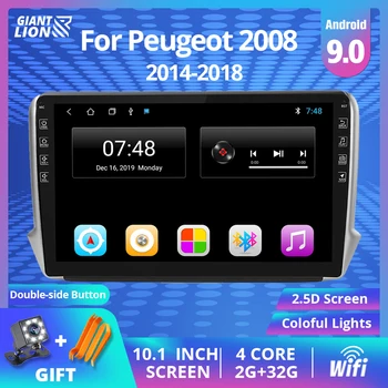 2 Din Android 9.0 Masina DVD Player Radio Multimedia Autoradio Stereo GPS IPS Wifi Navigare Audio Auto Pentru Peugeot 2008-2018