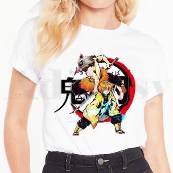 Anime-ul japonez Kimetsu Nu Yaiba Demon Slayer Femei T Shirt Femei cu Maneci Scurte T-shirt de Vara Tricou Harajuku Haine